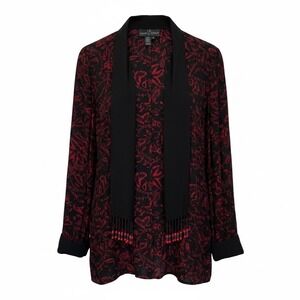 Vtg 90s Cardigan‎ Jacket Womens 14 Art to Wear Boho Paisley Beaded Whimsigoth